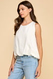 Puff Waist Linen Top