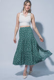 Polka Dot Tiered Maxi Skirt