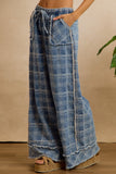 Plaid Wide Leg Jeans