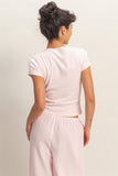 Basic Ribbed Short Sleeve Top