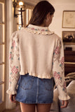 Floral Coquette Cardigan Sweater
