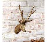 Antique Gold Deer Head Wall Hanger
