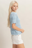 Textured Pointelle Top