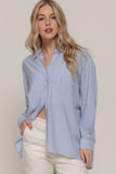 Long Sleeve Oversize Stripe Shirt