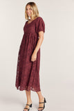 Embroidered Sweetheart Neck Dress