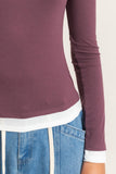Layered Effect Long Sleeve Top
