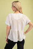 Round Neck Babydoll Top