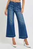 High Rise Front Patch Pocket Jeans