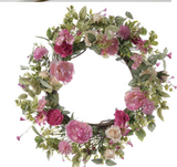 Floral Pink/rose Wreath
