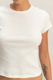 Basic Ribbed Short Sleeve Top