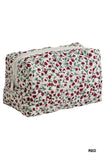 Ditsy Quilted Floral Cosmetic Pouch Bag