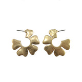 Flower Shaped Hoop Earring