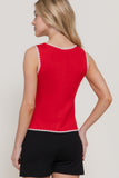 Sleeveless Embroidered Sweater