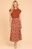 Polka Dot Midi Skirt