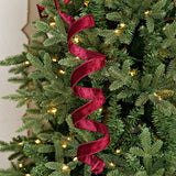 Wired Velvet Ribbon-1inx10yd-burgundy/satin Back