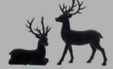 Resin Large Black Flocked Deer