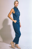 Denim Sleeveless Jumpsuit