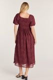 Embroidered Sweetheart Neck Dress
