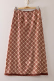 Plaid Midi Skirt