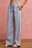 Gingham Pants with Lace Trim