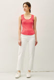 Ribbed Scoop Neck Tank