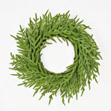 24in Twig Wreath-soft Touch Evergreen Norfolk Pine-0/6