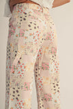Vintage Pastel Floral Patchwork Pants