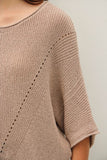 Pointelle Dolman Sleeve Sweater