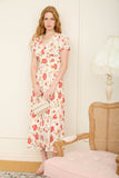 Floral V-Neck Midi Dress