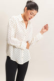 Button-Up Polka Dot Shirt