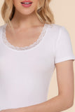 Ribbed Scoop Neck Top