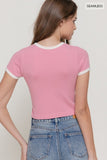 Embroidered Ringer Tee