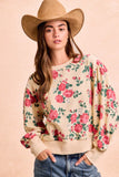 Rose Print Pull Over