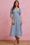 Polka Dot Chiffon Midi Dress