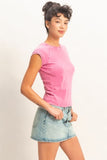 Mineral Washed Short Sleeve Top