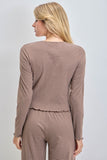 Striped Button Front Top
