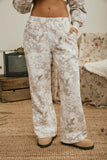 Washed Floral Wide Leg Lounge Pants