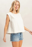 Sleeveless Denim Top