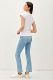 Ribbed Cap Sleeve T-Shirt