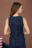 Button Down Denim Vest