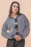 Front Tie Knit Cardigan
