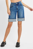 High Rise Cuffed Shorts