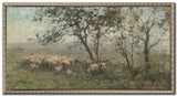 A Flock Of Sheep 18x36