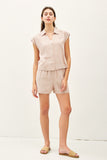 Linen Blend Striped Top