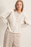 Button Front Collared Cardigan