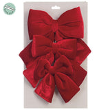 Red Velvet Bow W/clip