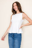 Cloudy Knit Peplum Top
