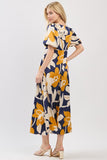 Square Neck Floral Maxi Dress