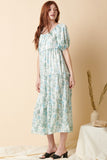 Tiered Floral Midi Dress