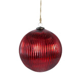 Eclectic Mercury Glass Ball Ornament, Red